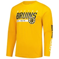 Men's Fanatics  Gold Boston Bruins Long Sleeve T-Shirt