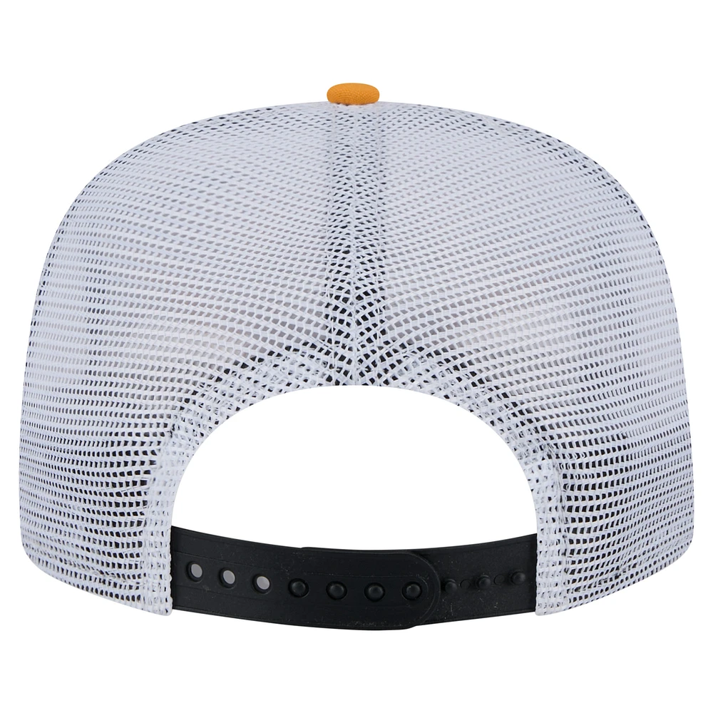Casquette de golf ajustable V-Dye noire/dorée New Era pour homme des Bruins de Boston