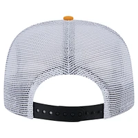 Casquette de golf ajustable V-Dye noire/dorée New Era pour homme des Bruins de Boston