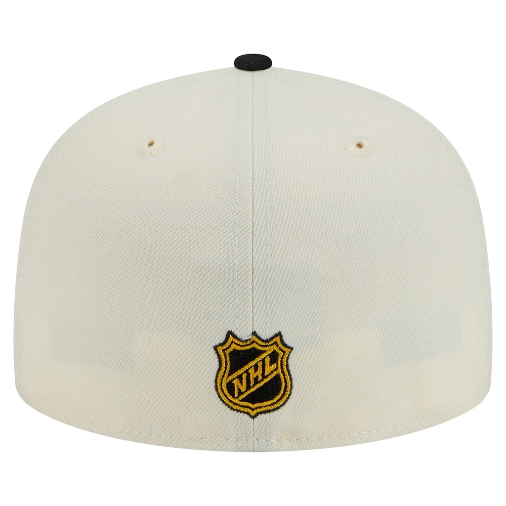 Men's New Era  White Boston Bruins Chrome Two-Toned 59FIFTY Fitted Hat