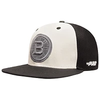 Men's Pro Standard  Cream Boston Bruins French Terry Snapback Hat