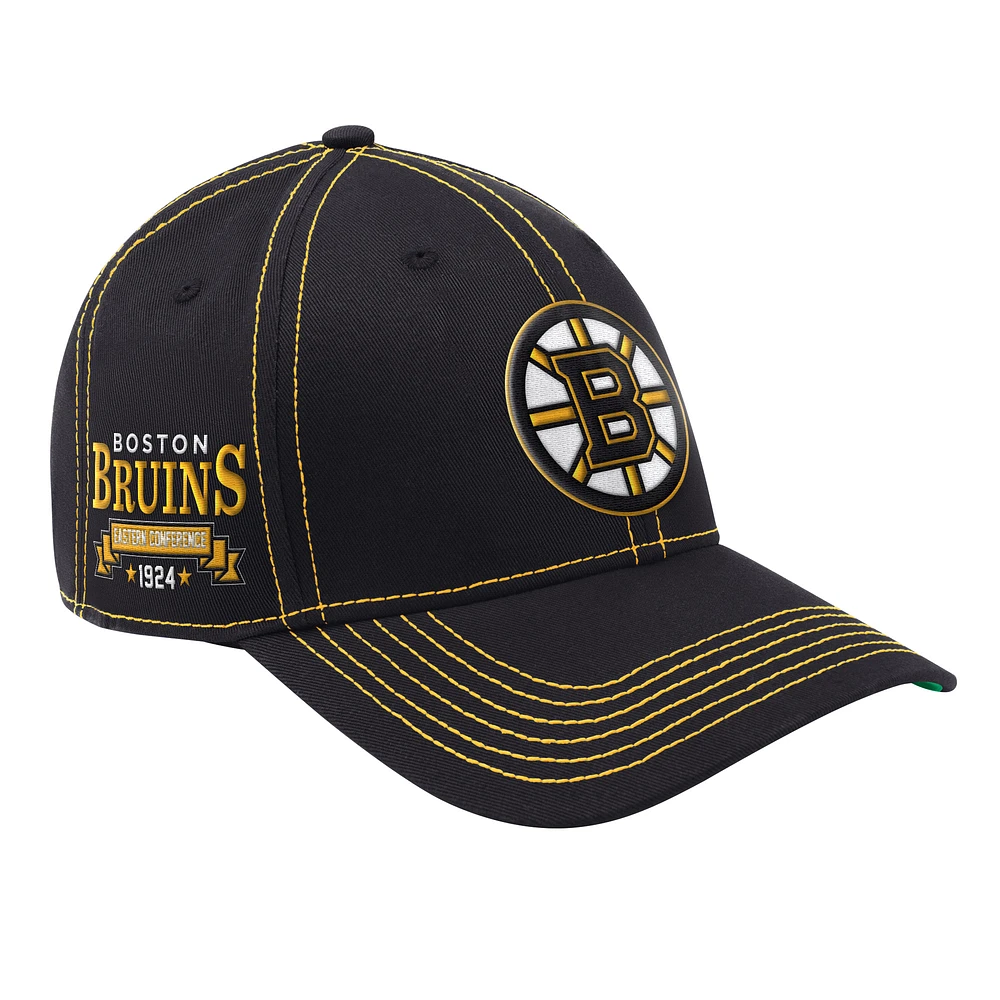 Casquette ajustable incurvée Starfit Starter noire Boston Bruins Sphere II pour homme