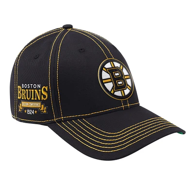 Casquette ajustable incurvée Starfit Starter noire Boston Bruins Sphere II pour homme