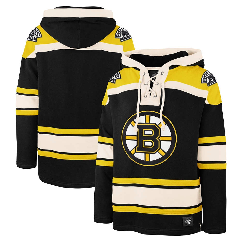 Sweat à capuche '47 noir Boston Bruins Big & Tall Superior Lacer pour hommes