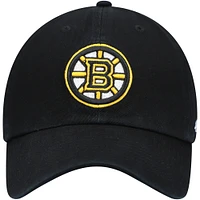 Men's '47 Black Boston Bruins Team Clean Up Adjustable Hat