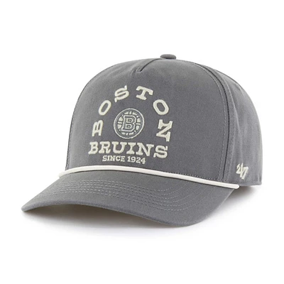 Men's '47 Charcoal Boston Bruins Canyon Ranchero Hitch Adjustable Hat