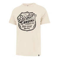 Men's '47  Cream Boston Bruins Poke Check Franklin T-Shirt