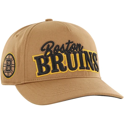 Casquette réglable Barnes Hitch '47 Tan des Bruins de Boston pour hommes