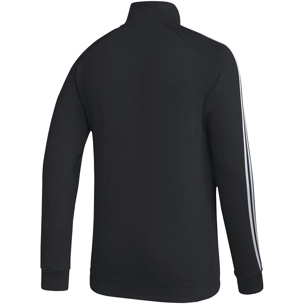 Veste de survêtement à fermeture éclair intégrale adidas Bruins Boston noire pour hommes