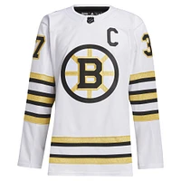 Men's adidas Patrice Bergeron White Boston Bruins Away Primegreen Authentic Player Jersey