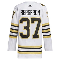 Men's adidas Patrice Bergeron White Boston Bruins Away Primegreen Authentic Player Jersey