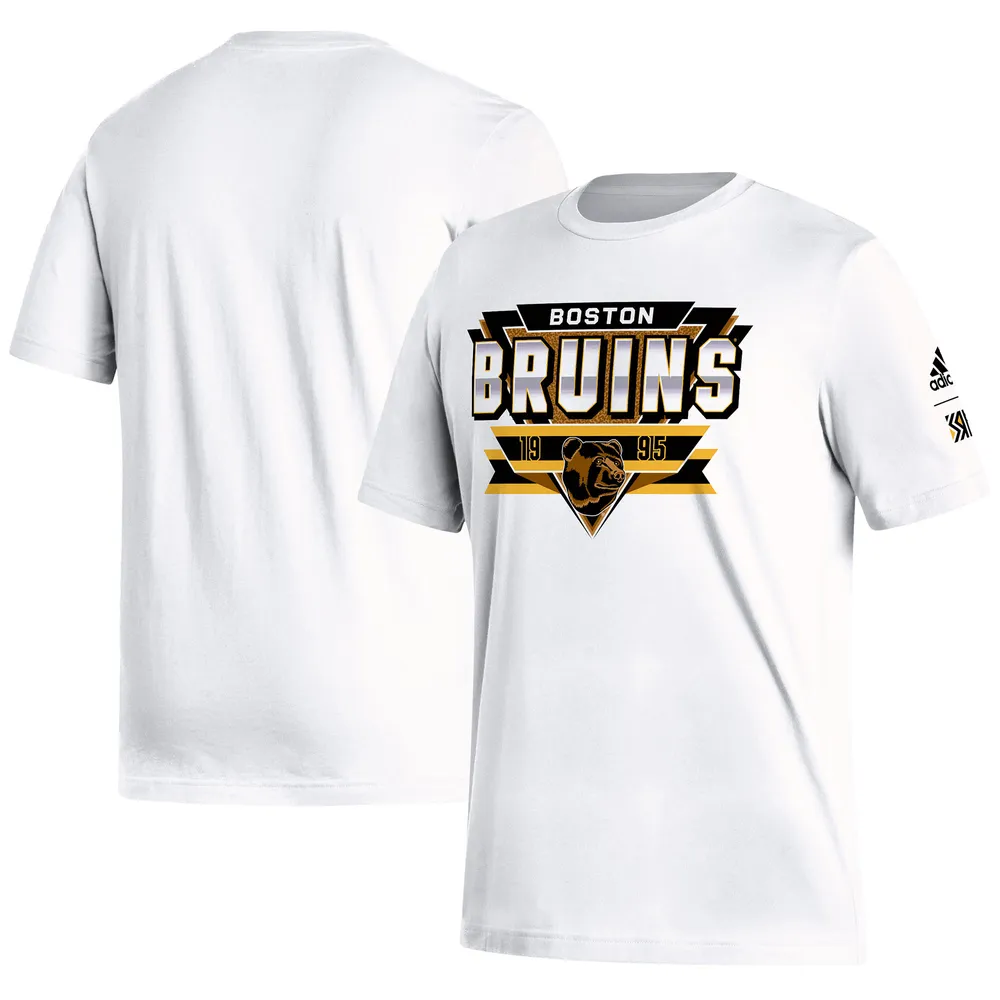 Women's Adidas White Boston Bruins Reverse Retro 2.0 Playmaker T-Shirt Size: Medium