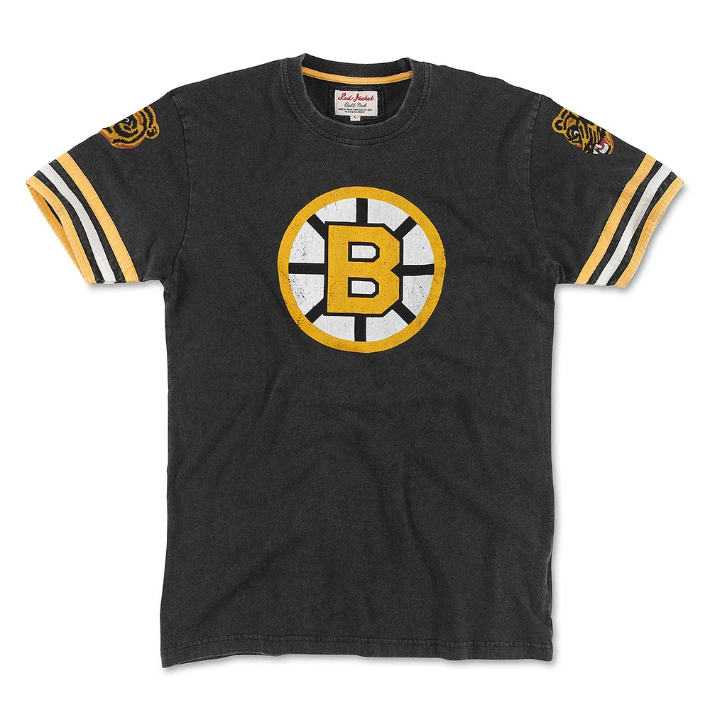 T-shirt noir avec télécommande des Bruins de Boston pour hommes American Needle