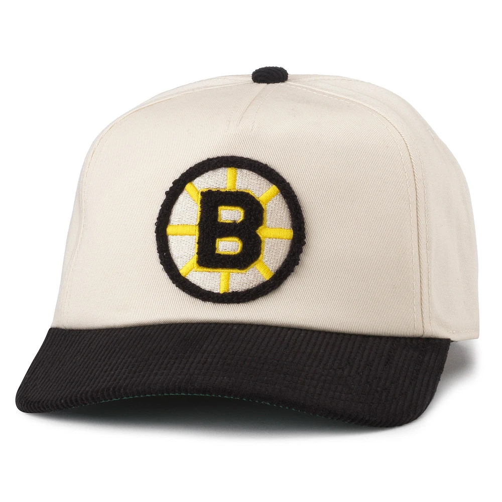 Casquette réglable American Needle pour hommes, blanc/noir, Boston Bruins Burnett