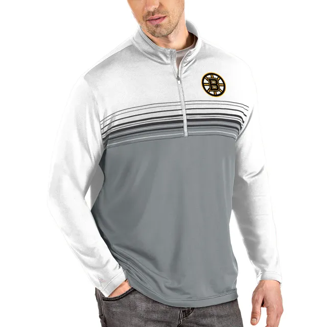 Men's Dallas Stars Antigua Black/Gray Big & Tall Pace Quarter-Zip Pullover  Top