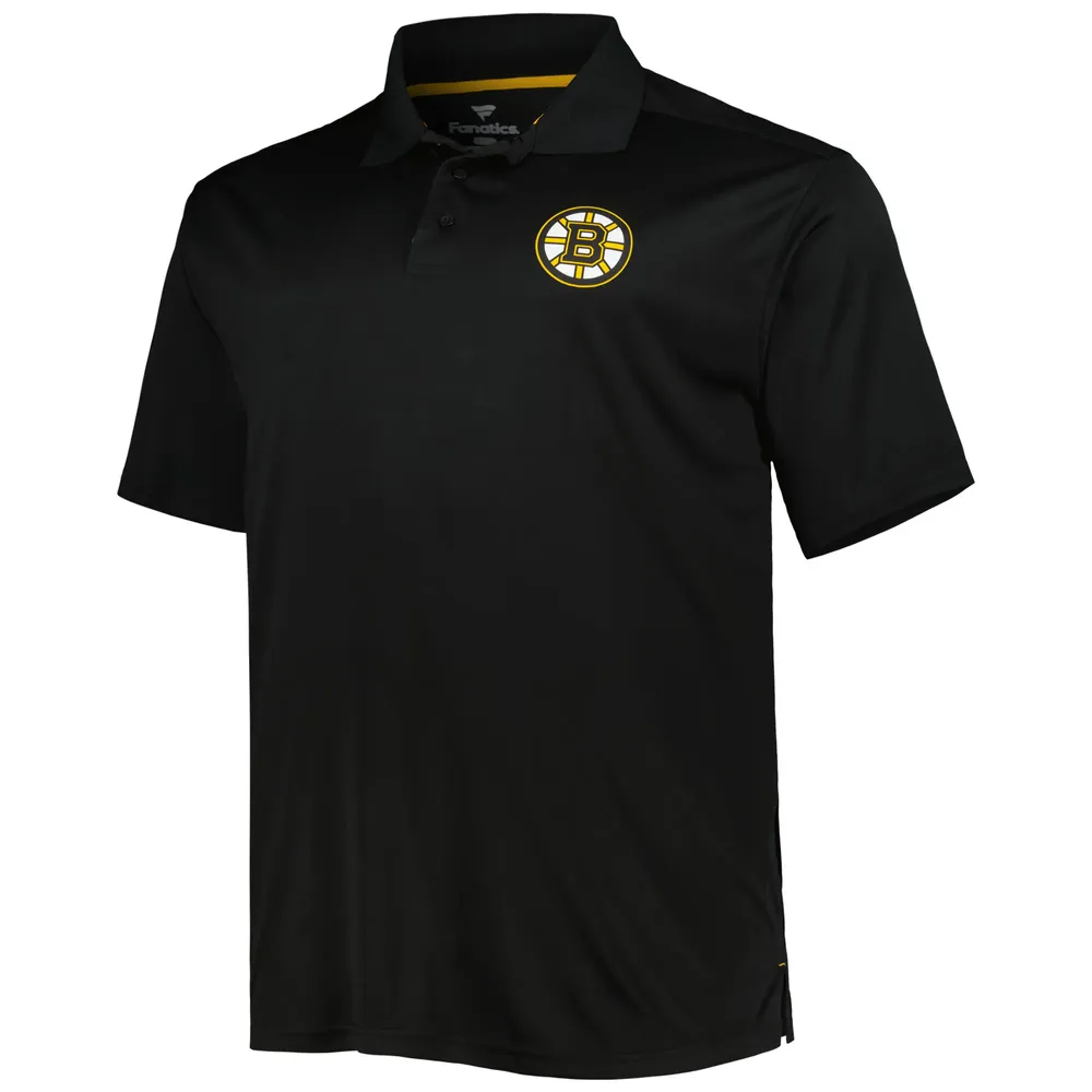 Men's Black Boston Bruins Big & Tall Team Color Polo