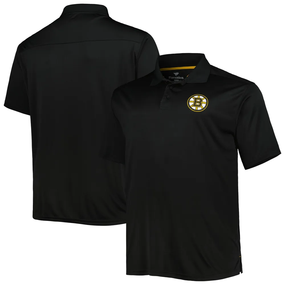 Men's Black Boston Bruins Big & Tall Team Color Polo