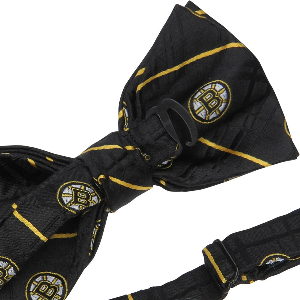 Men's Black Boston Bruins Oxford Bow Tie