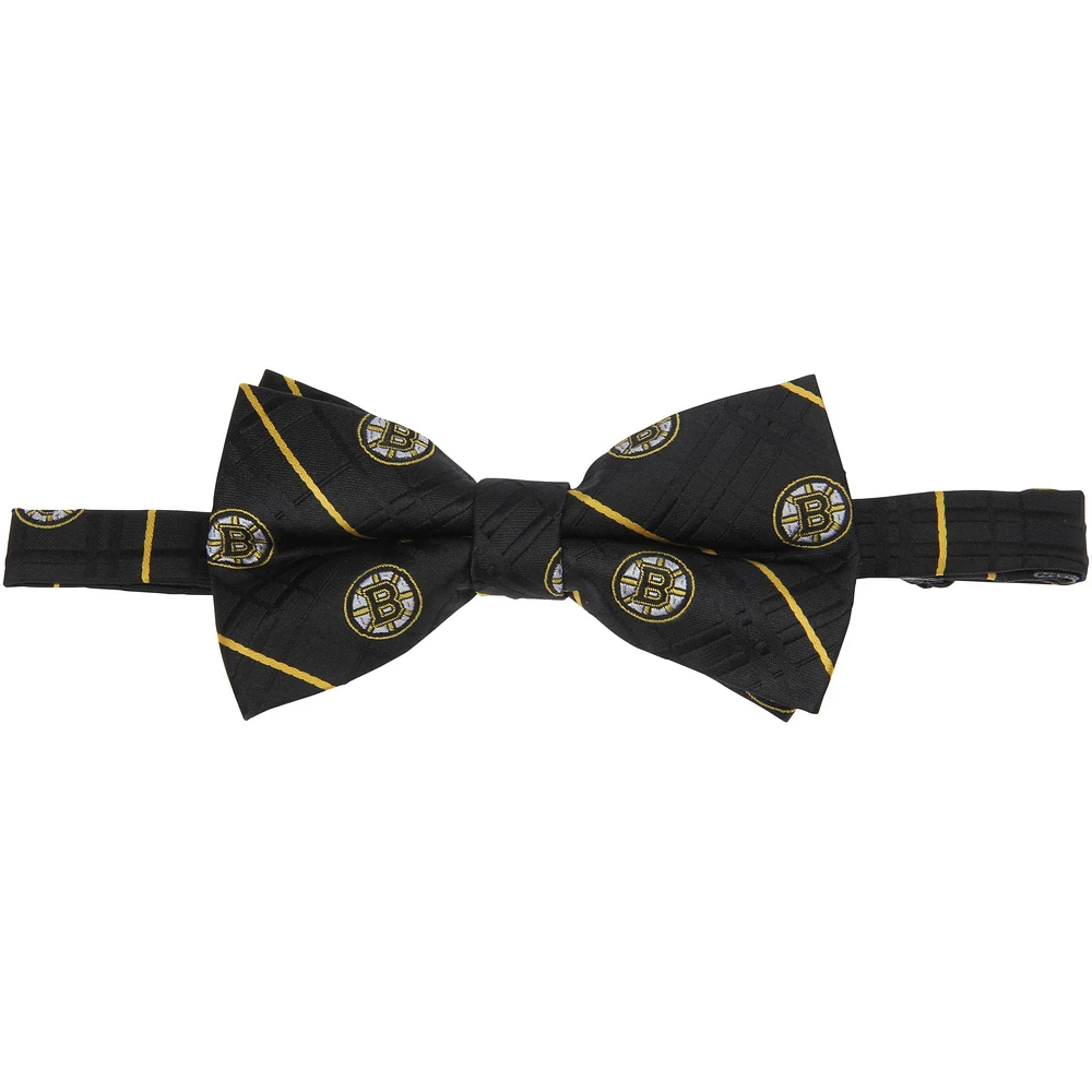 Men's Black Boston Bruins Oxford Bow Tie