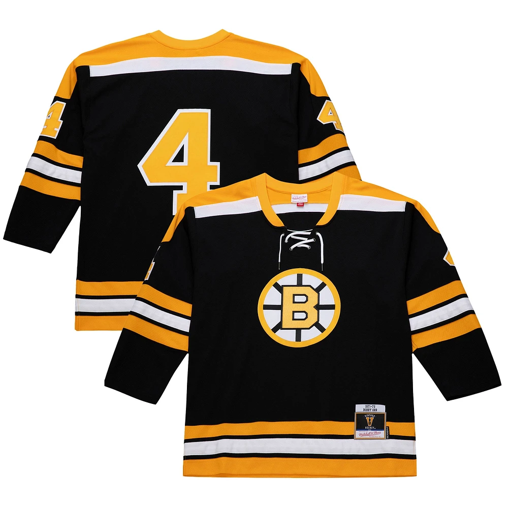 Men's Bobby Orr Black Boston Bruins 1971-72 Power Play Jersey