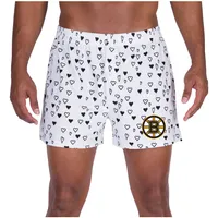 Boston Bruins Concepts Sport Epiphany All Over Print Knit Boxers - White