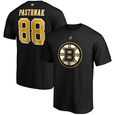 Men's David Pastrnak Black Boston Bruins Big & Tall Name Number T-Shirt