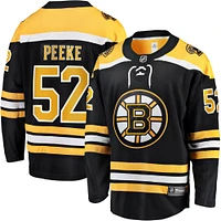 Fanatics pour hommes Andrew Peeke, noir, Boston Bruins, maillot de joueur échappé à domicile Premier