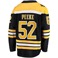 Men's Fanatics Andrew Peeke Black Boston Bruins Home Premier Breakaway Player Jersey