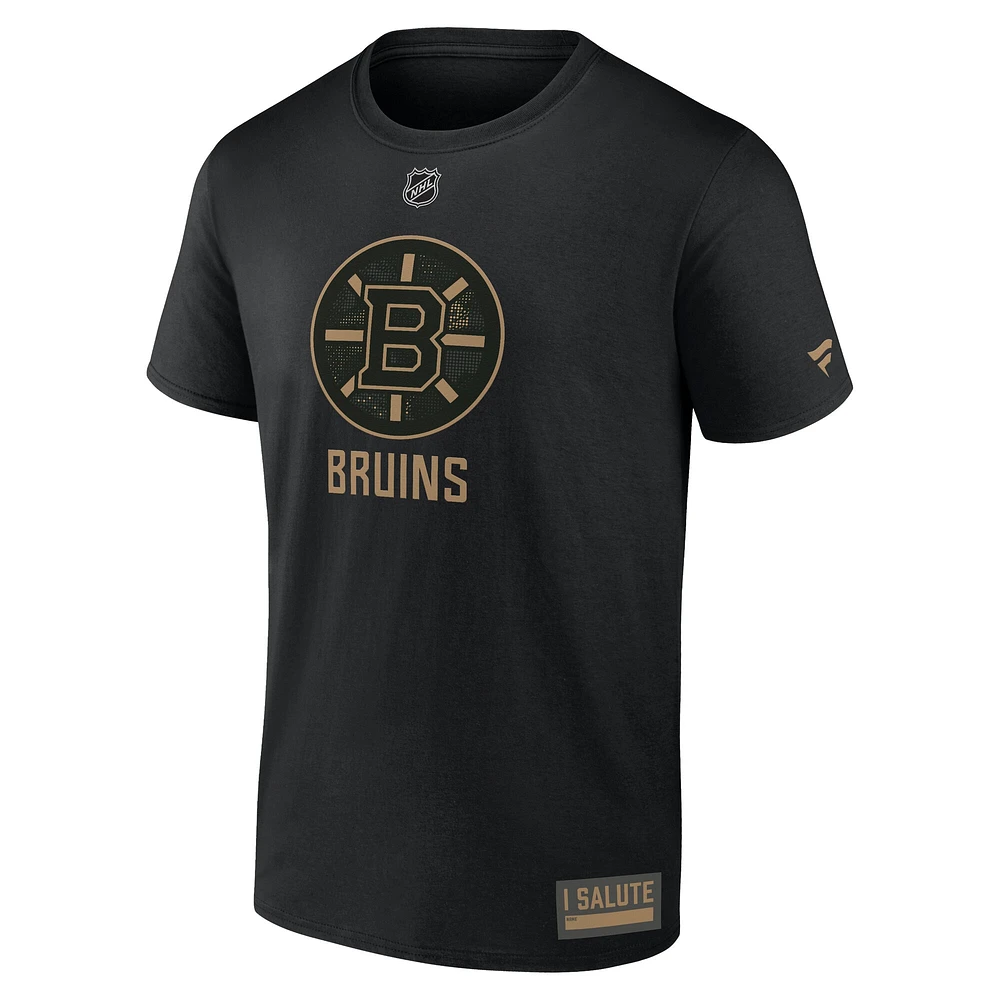 Men's Fanatics Black Boston Bruins 2024 Military Appreciation T-Shirt