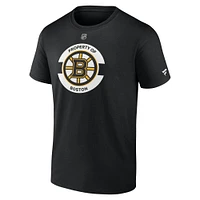 T-shirt secondaire authentique Pro Core des Bruins de Boston Fanatics pour hommes, noir