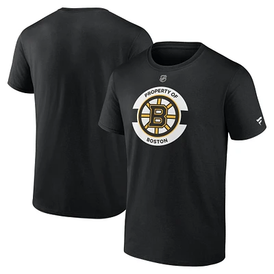 T-shirt secondaire authentique Pro Core des Bruins de Boston Fanatics pour hommes, noir