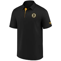 Men's Fanatics Black Boston Bruins Authentic Pro Locker Room Polo