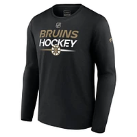 Men's Fanatics  Black Boston Bruins Authentic Pro Primary Long Sleeve T-Shirt