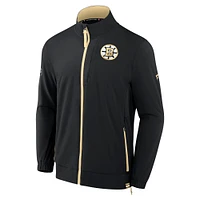 Men's Fanatics  Black Boston Bruins Authentic Pro Rink Coaches Full-Zip Jacket