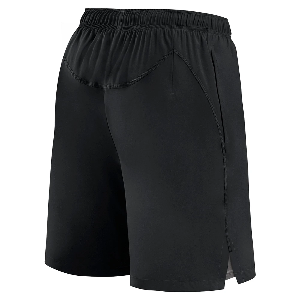 Short authentique Pro Tech Fanatics noir des Bruins de Boston pour hommes