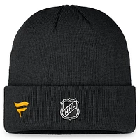 Men's Fanatics Black Boston Bruins Authentic Pro Training Camp Cuffed Knit Hat