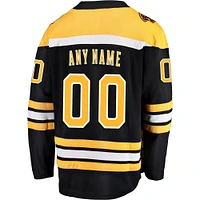 Maillot personnalisé Fanatics noir Boston Bruins Breakaway Home pour hommes