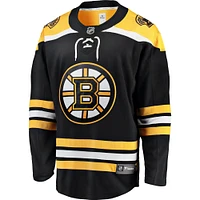 Maillot Breakaway Home Fanatics noir des Bruins de Boston pour hommes