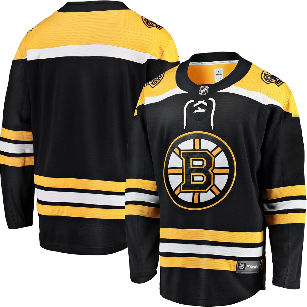 Maillot Breakaway Home Fanatics noir des Bruins de Boston pour hommes