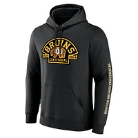 Men's Fanatics  Black Boston Bruins Centennial Pullover Hoodie