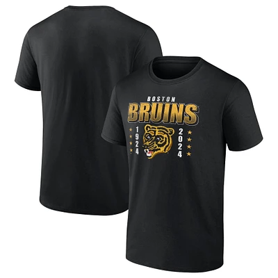 T-shirt noir du centenaire des Bruins de Boston Fanatics pour hommes