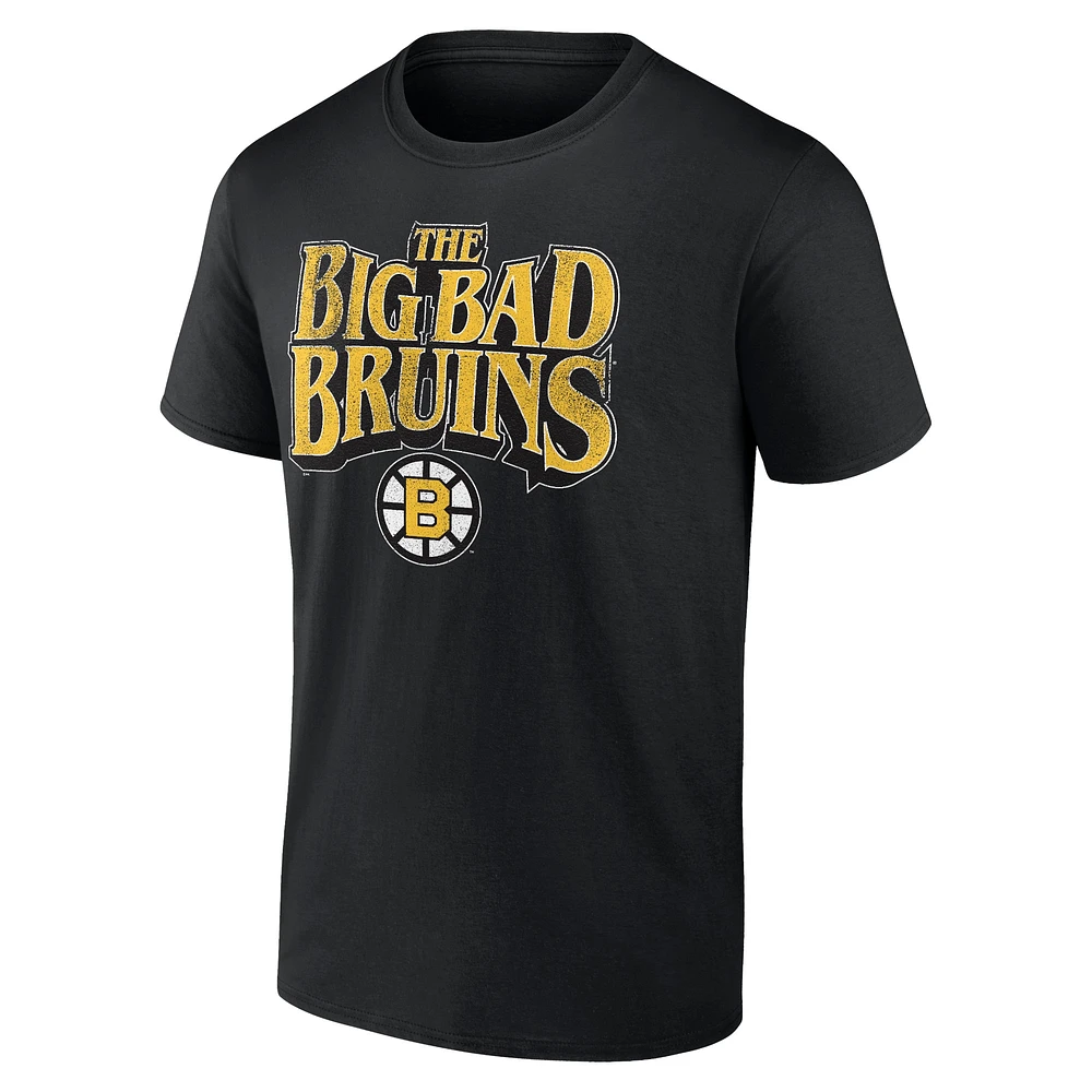 T-shirt noir Fanatics pour hommes Centenaire des Bruins de Boston The Big Bad