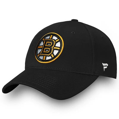 Casquette réglable Fanatics noire des Bruins de Boston pour hommes