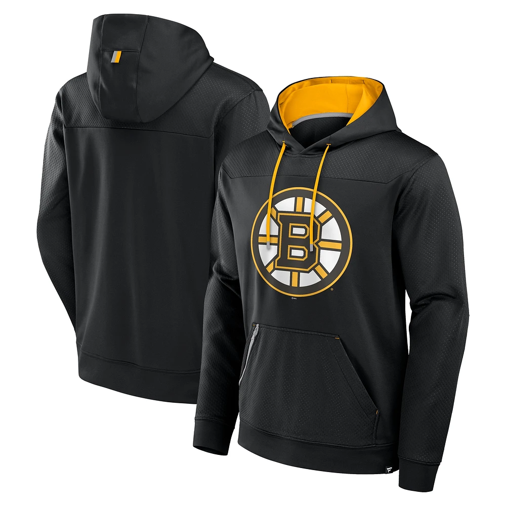 Sweat à capuche noir Boston Bruins Defender Fanatics pour homme