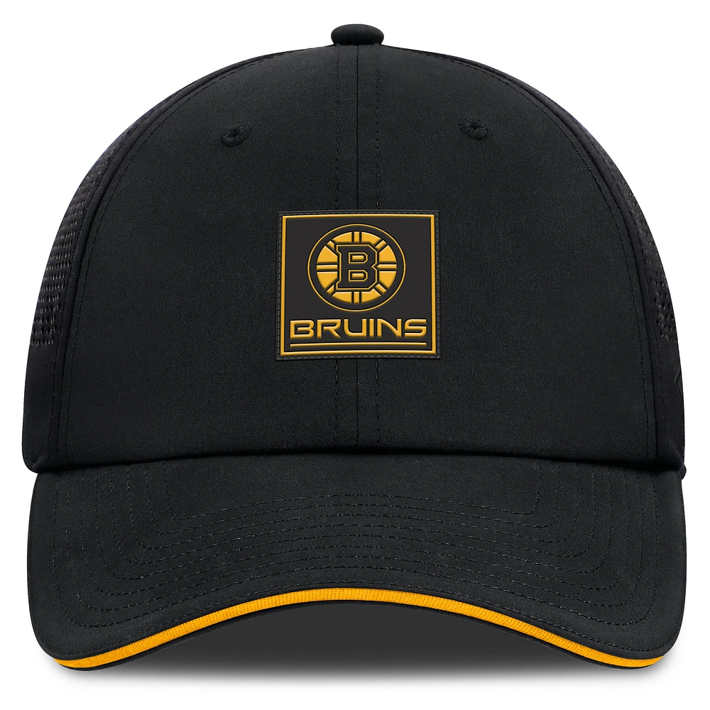 Men's Fanatics Black Boston Bruins Driver Adjustable Hat
