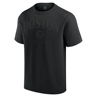 T-shirt noir Fanatics pour homme Boston Bruins Elements Flex Tri-Blend