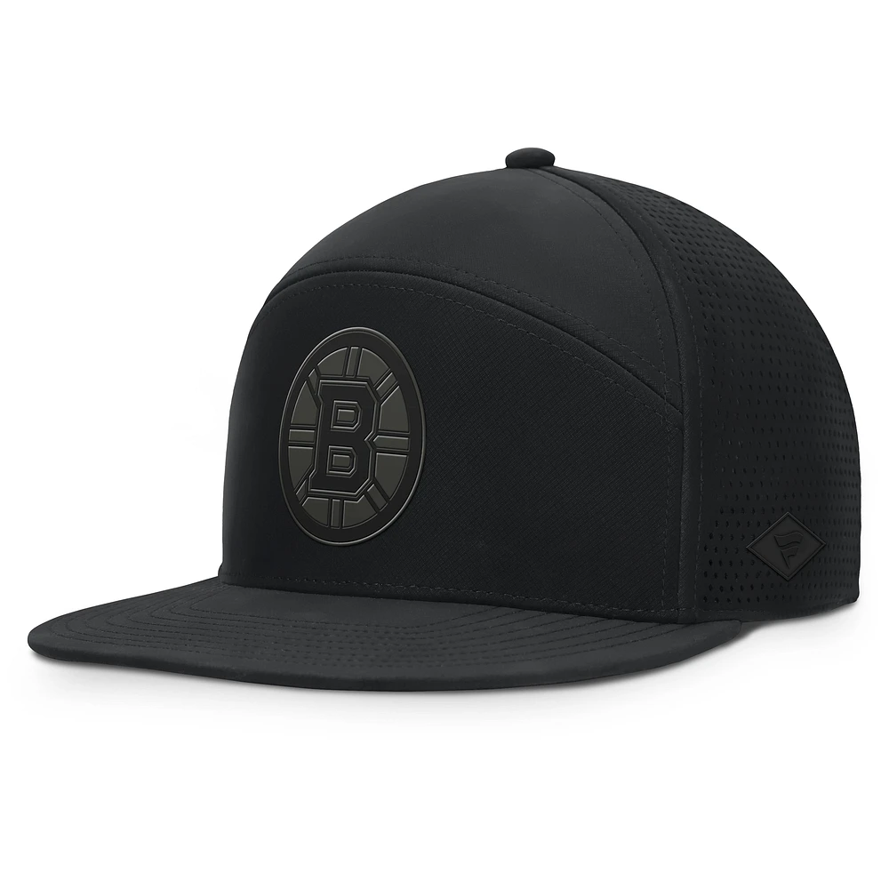 Men's Fanatics Black Boston Bruins Front Office Adjustable Hat