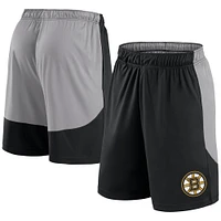 Men's Fanatics Black Boston Bruins Go Hard Shorts