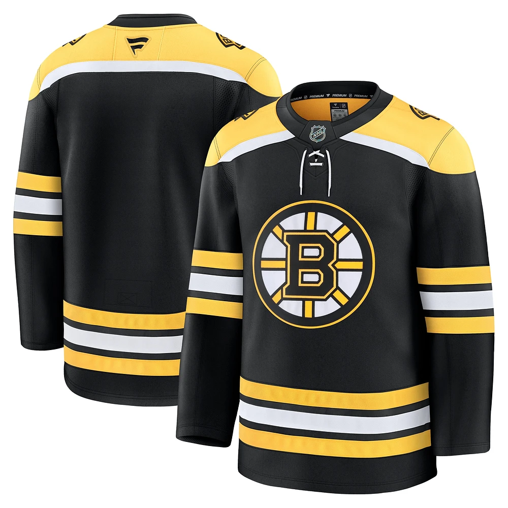 Maillot domicile Premium Fanatics noir des Bruins de Boston pour hommes