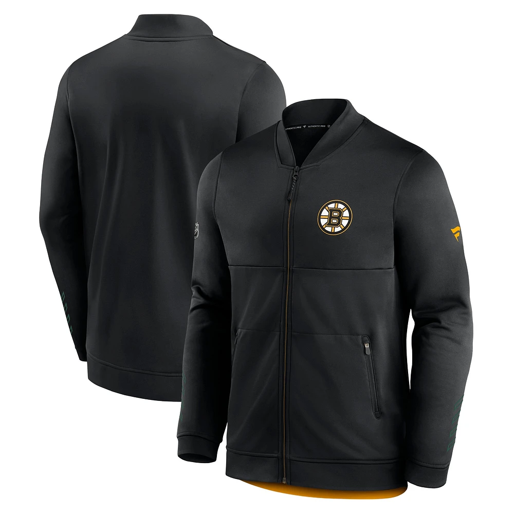 Veste noire entièrement zippée Fanatics pour hommes des Bruins de Boston